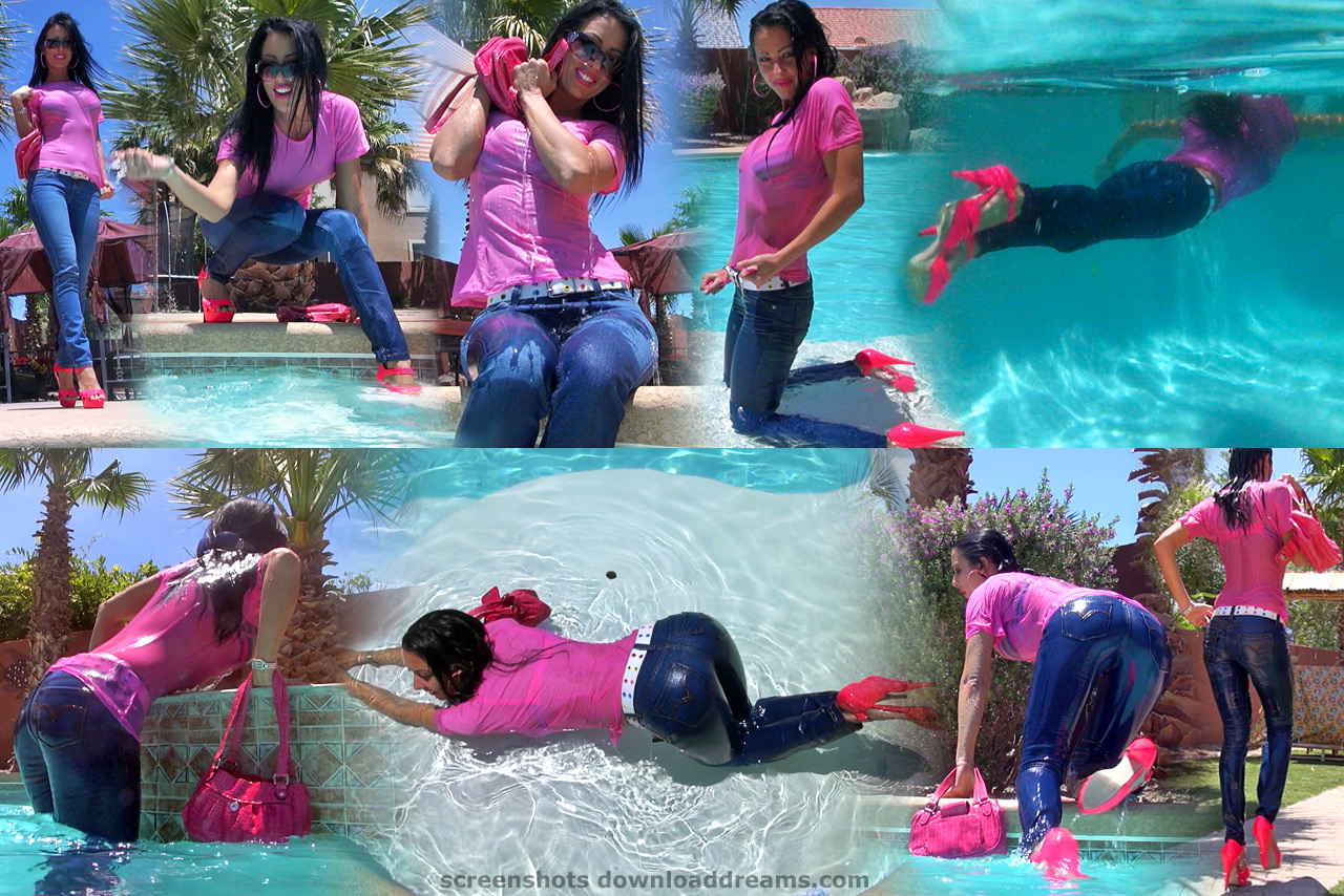 pære Eksempel ballade Skinny Wet Jeans - 15:15 min - Wetlook in Pool, FULL HD  (1920x1080pixel)Tiana loves to play and swim fully clothed in the pool. And  there are lots of nice wet scenes out